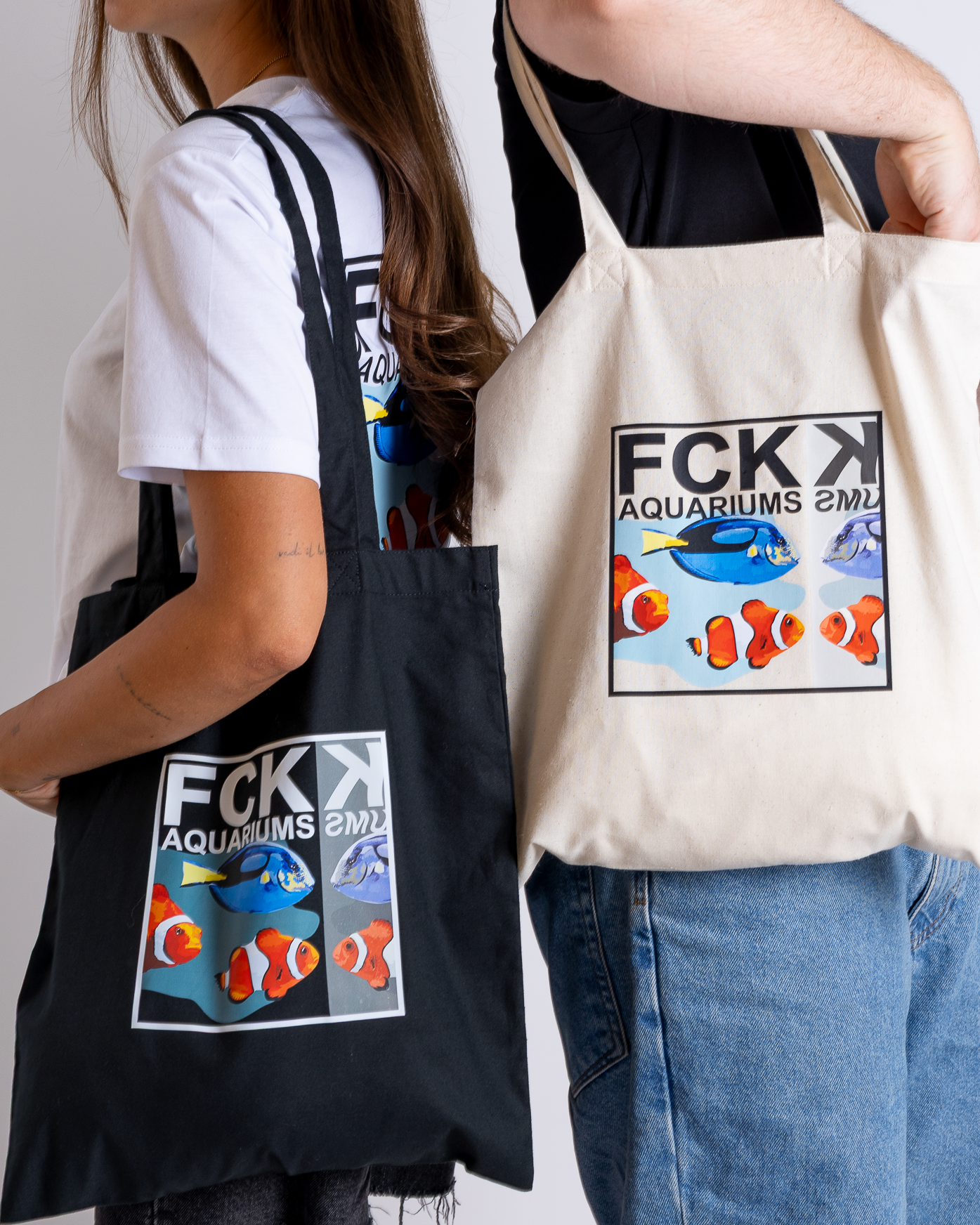 Bio-Jutebeutel "FCK AQUARIUMs" Nemo