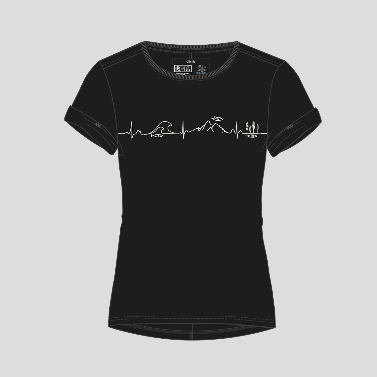Mission Erde Design Women Shirt roundneck black