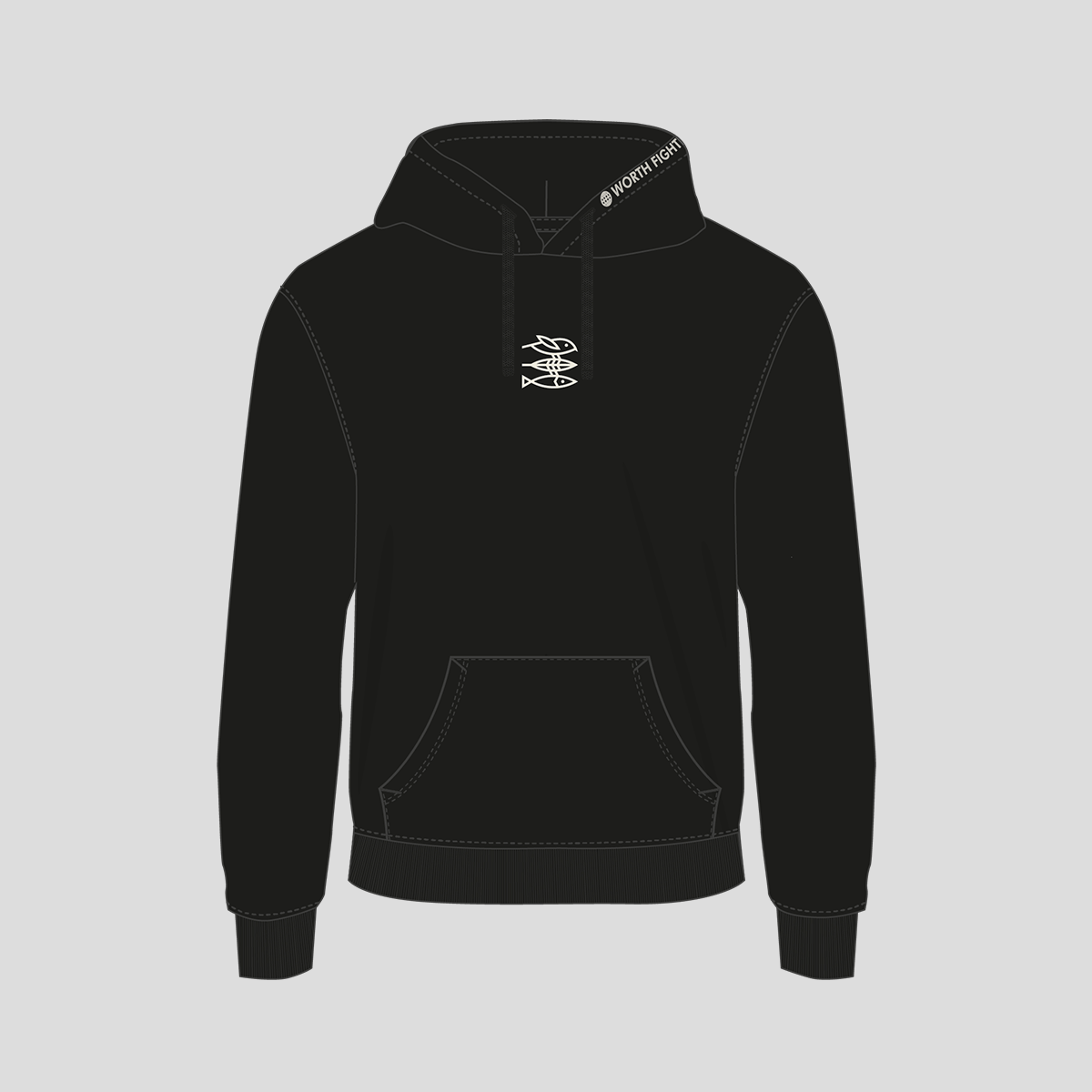 Unisex Hoodie "Mission Erde" black