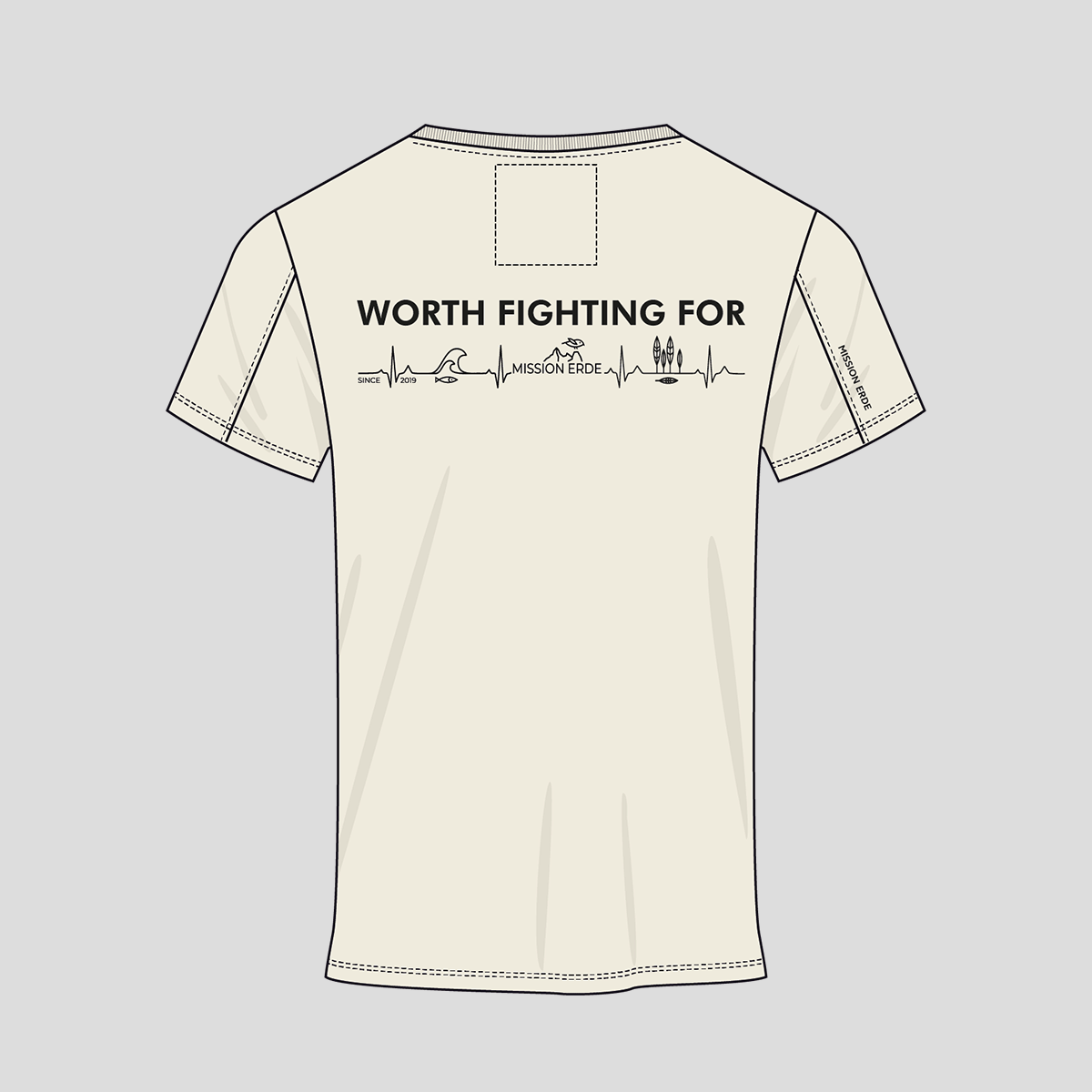 Unisex Mission Erde Shirt roundneck undyed