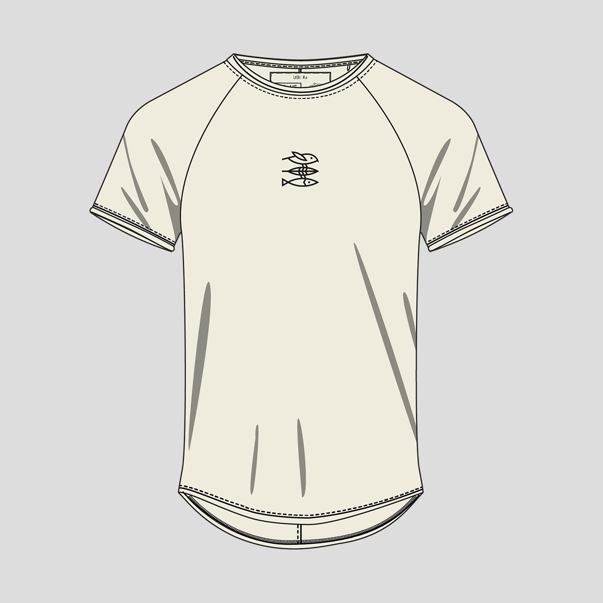 Mission Erde Men Shirt roundneck undyed