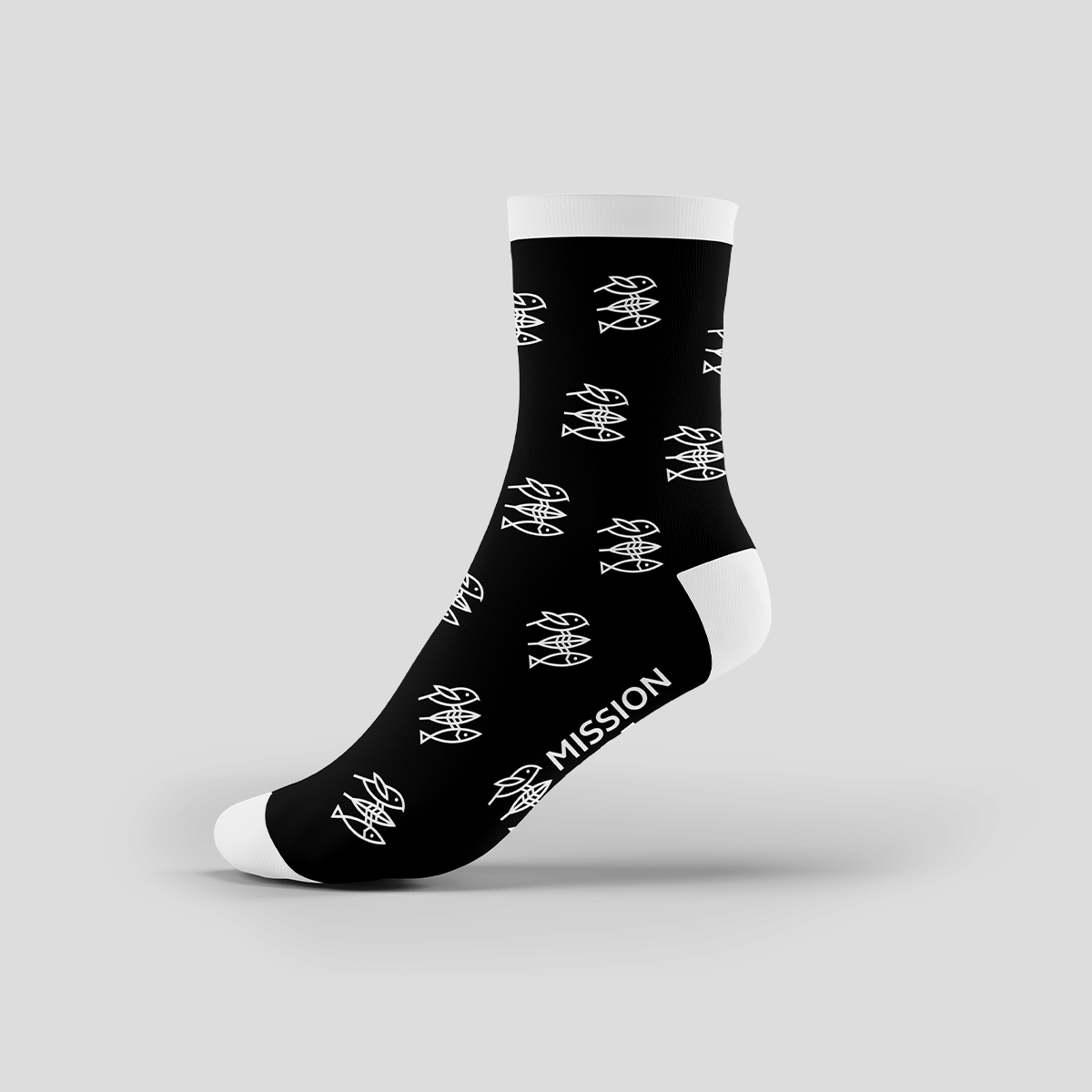 Socken "Mission Erde" Black/White