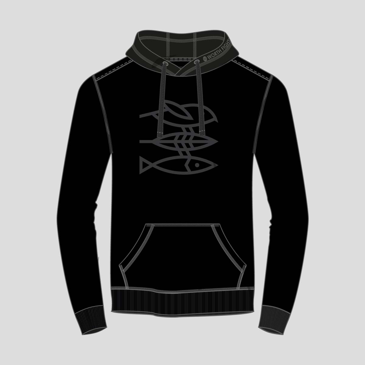 Hoodie Herren "Mission Erde" black