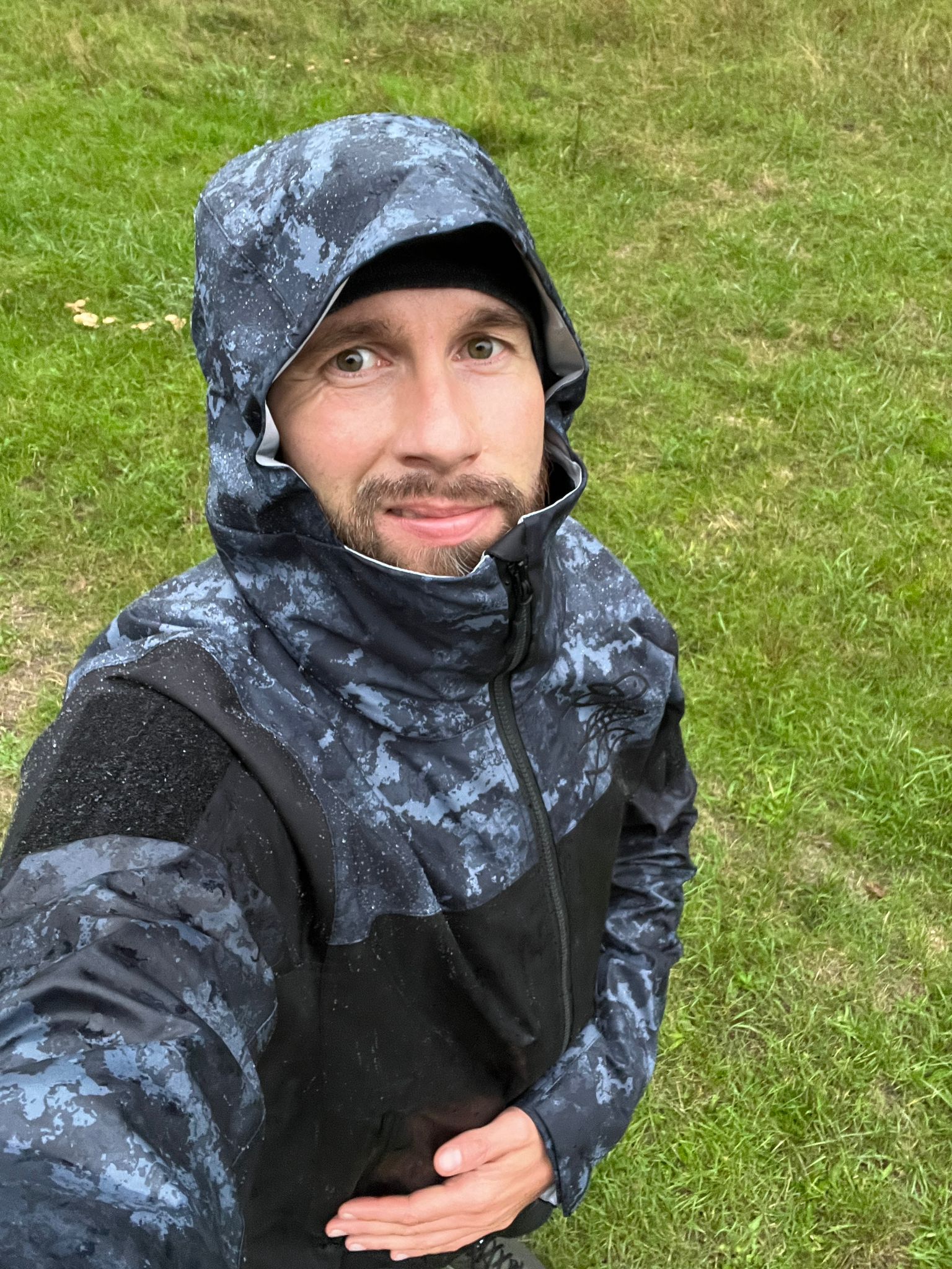 Regenjacke Herren "Mission Erde" Schwarz