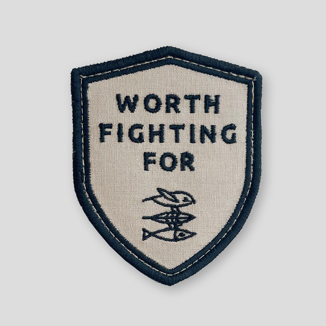 Patch "Worth fighting for" Undyed/black