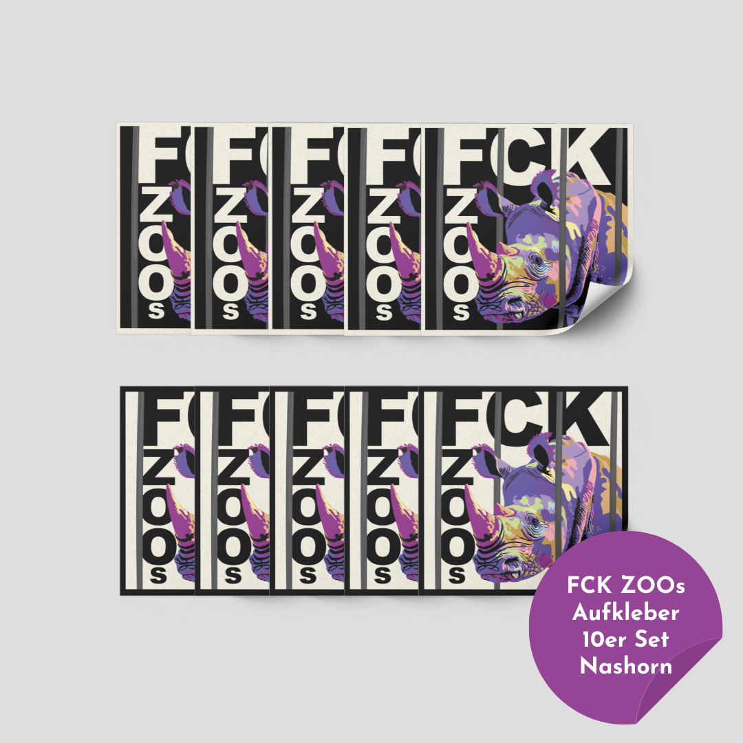 Sticker "FCK ZOOs" Nashorn