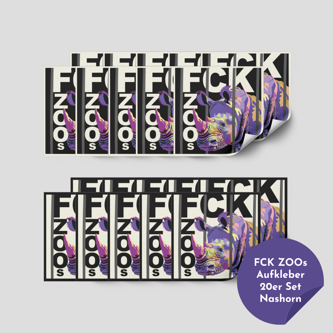 Sticker "FCK ZOOs" Nashorn