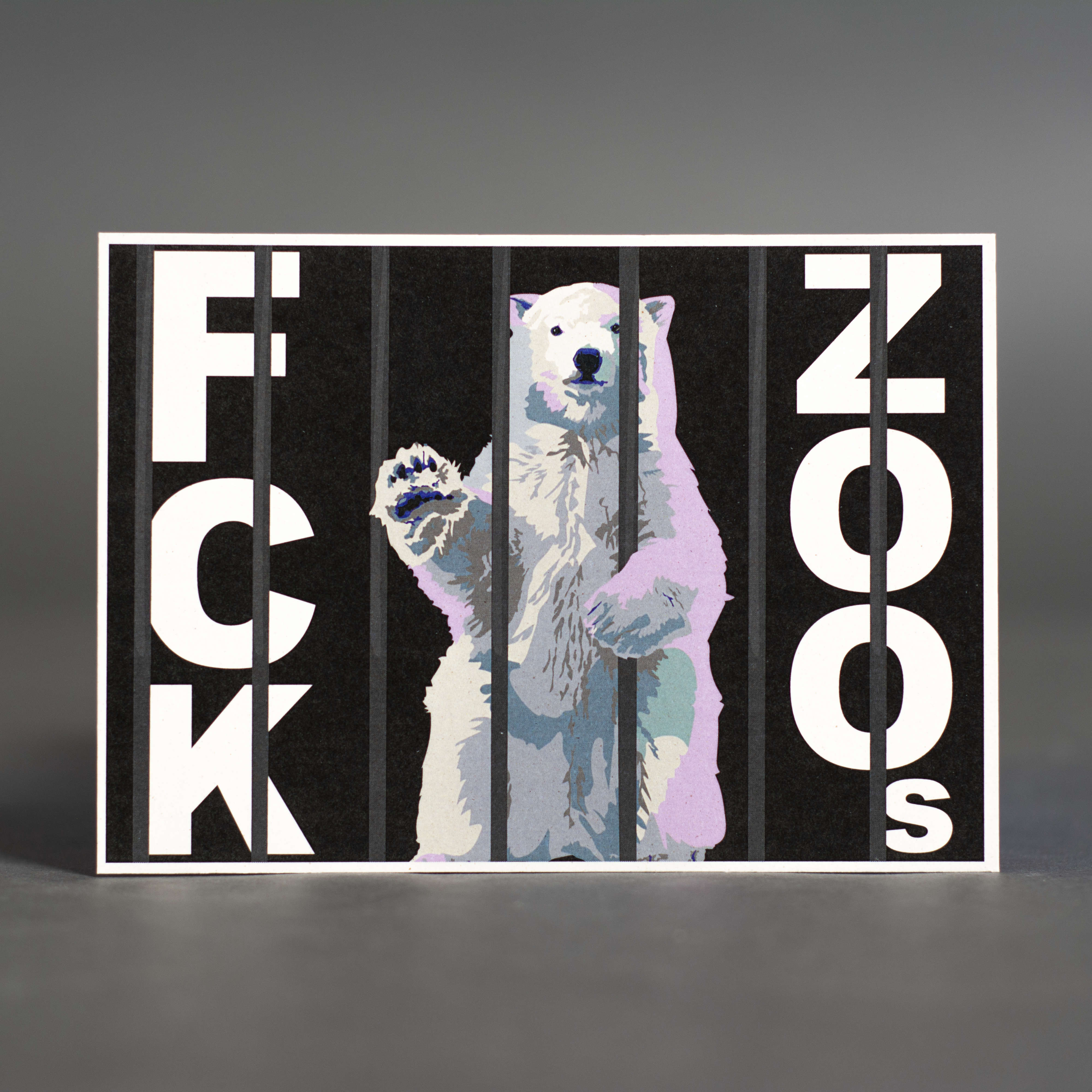 Postkarte "FCK ZOOs" Eisbär