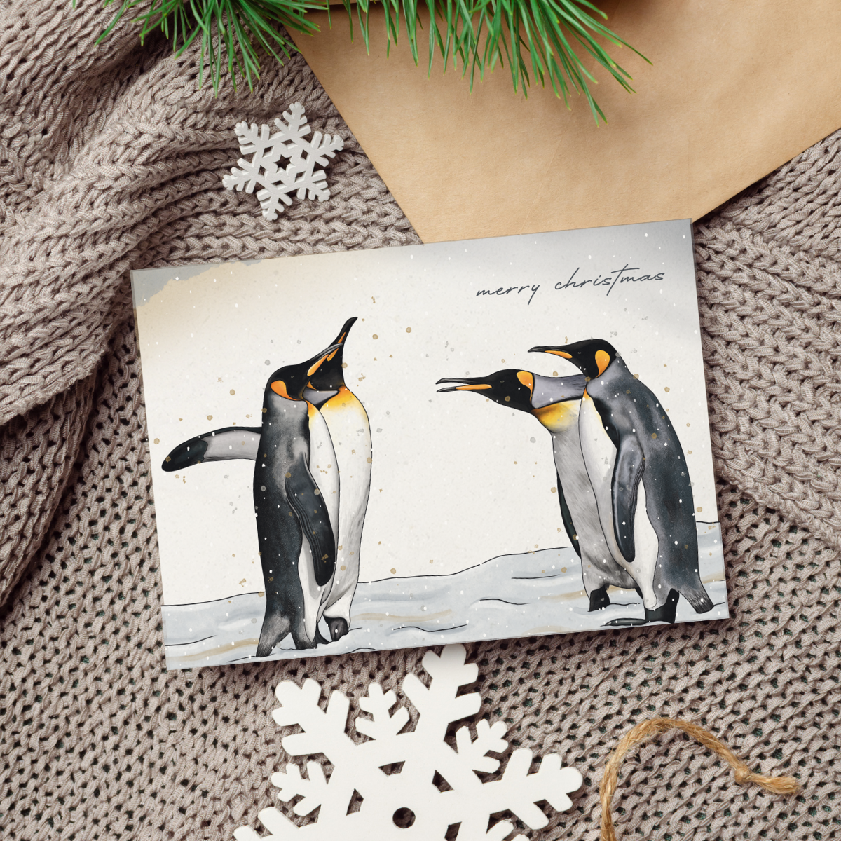 Weihnachtskarten 4er Set "Natur"