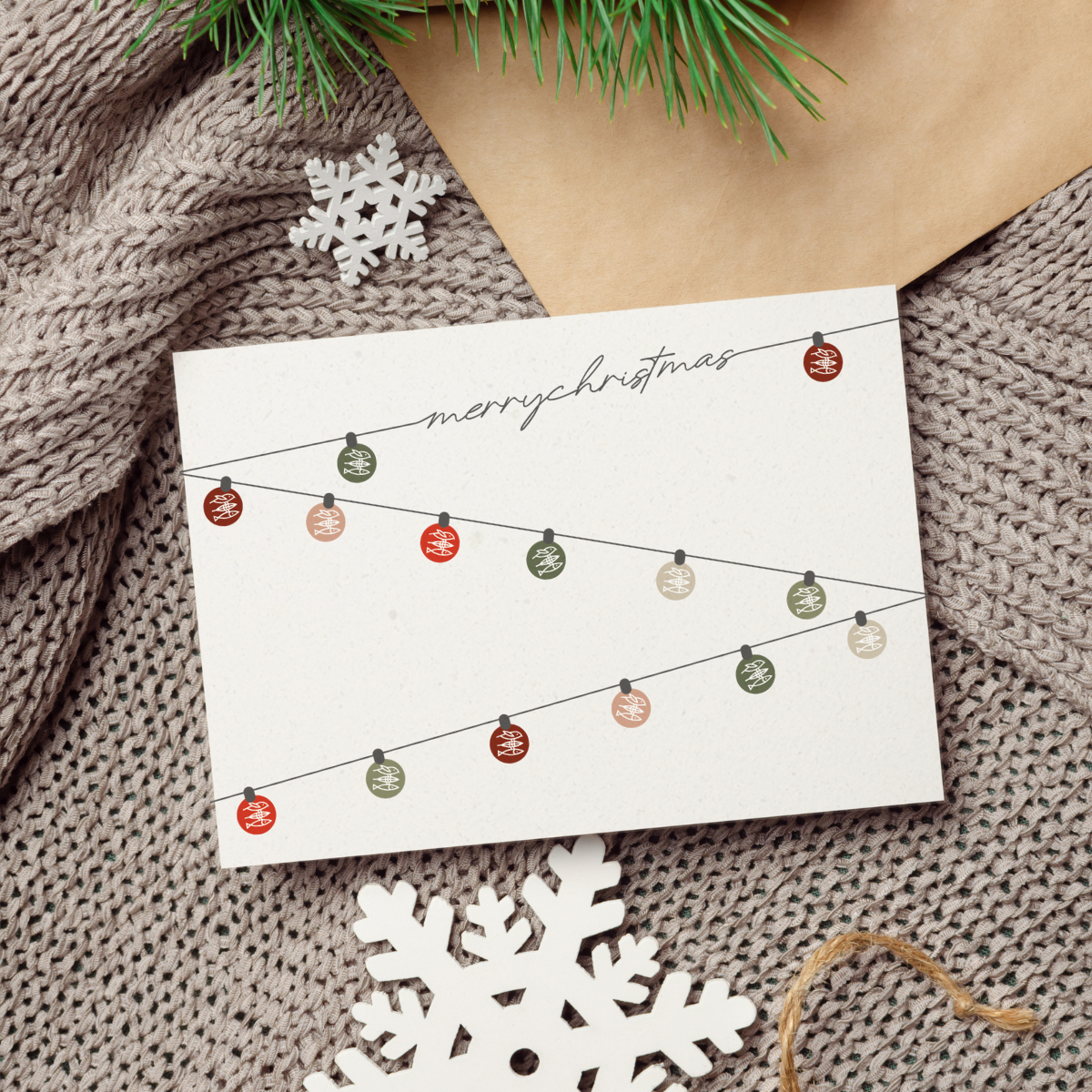 Weihnachtskarten 4er Set "Natur"