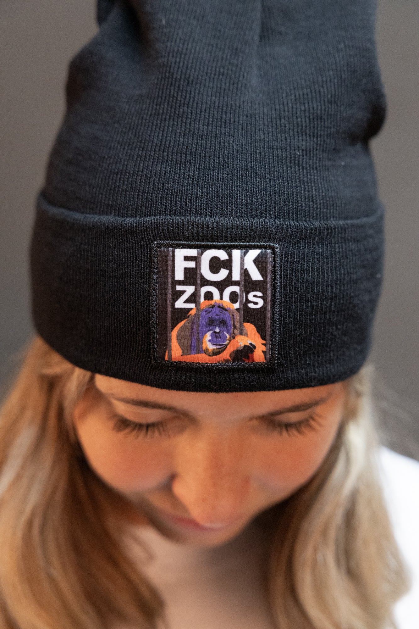 Beanie "FCK ZOOs" Orang-Utan