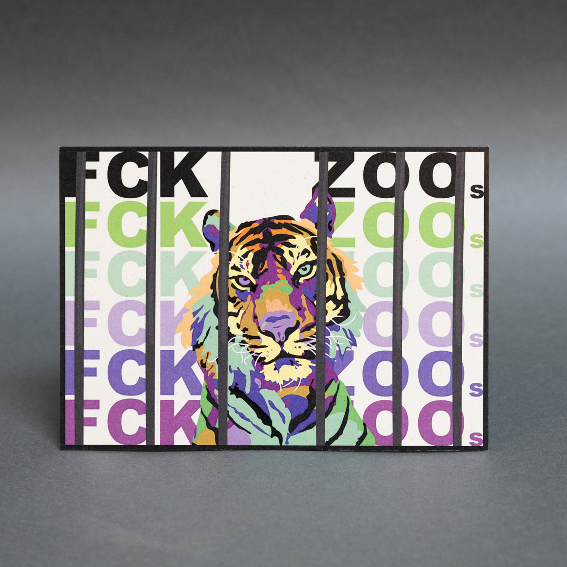 Postkarte "FCK ZOOs" Tiger