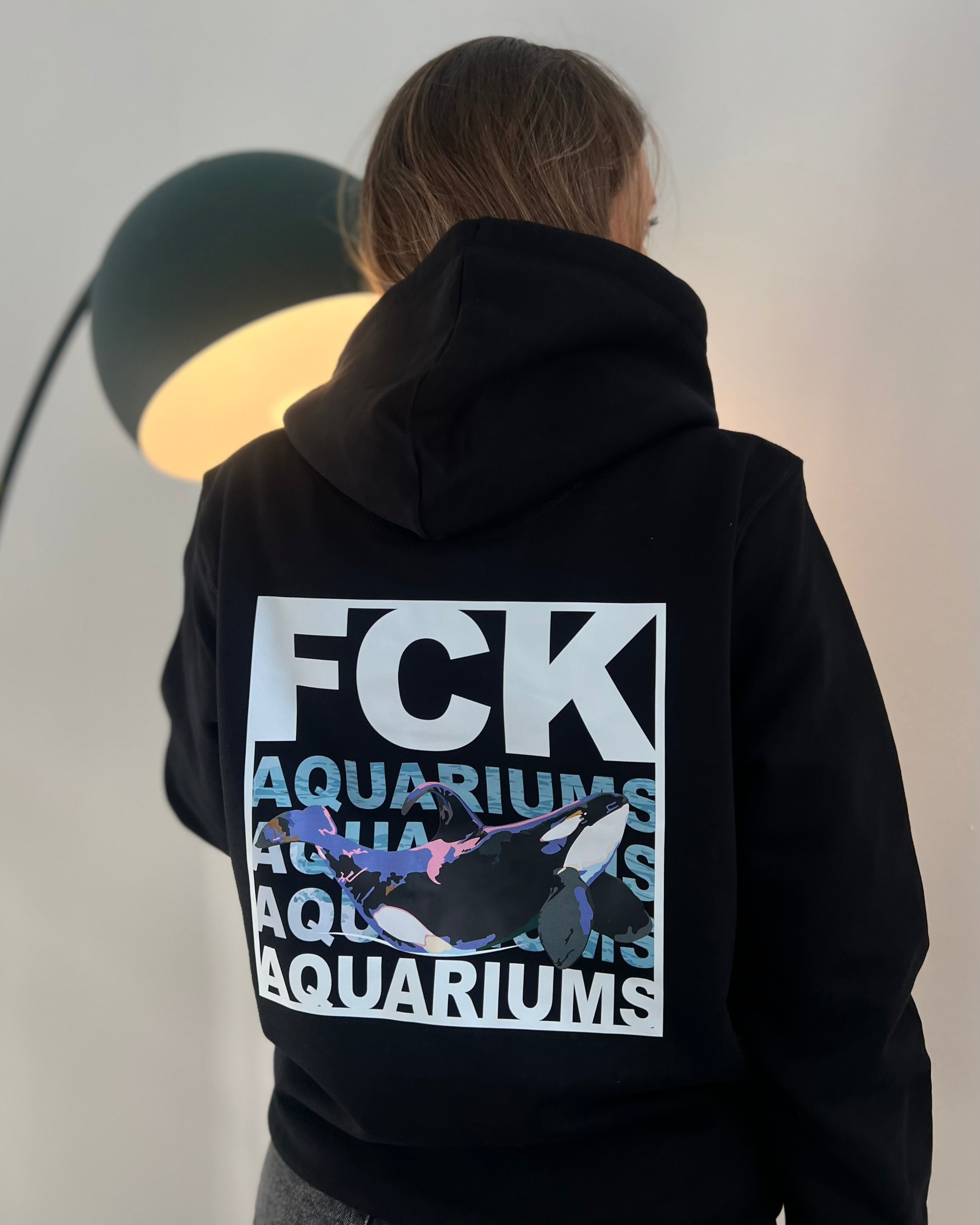 Hoodie "FCK AQUARIUMs" Orca