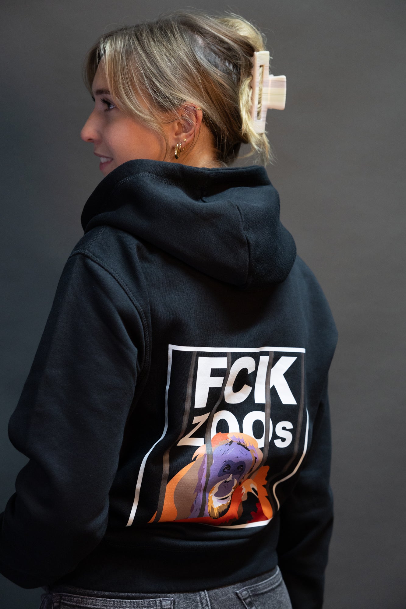 Hoodie "FCK ZOOs" Orang-Utan