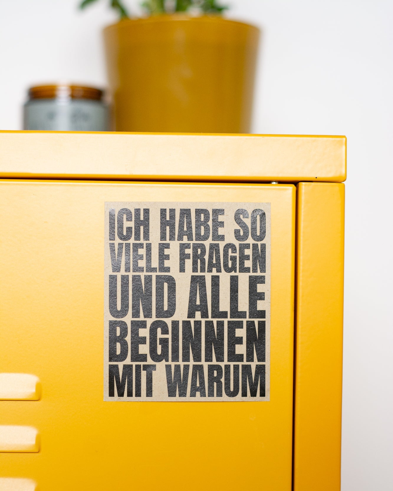 Sticker "Warum?"