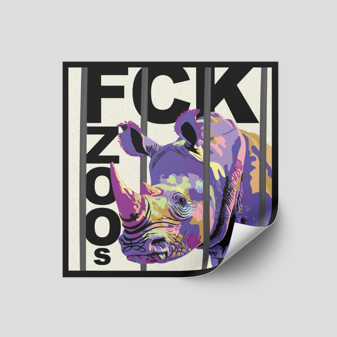 Sticker "FCK ZOOs" Nashorn