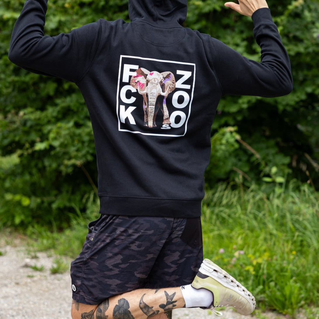 Hoodie "FCK ZOOs" Elefant