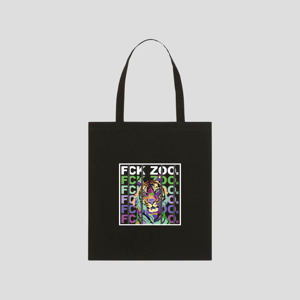 Bio-Baumwolltasche "FCK ZOOs" Tiger