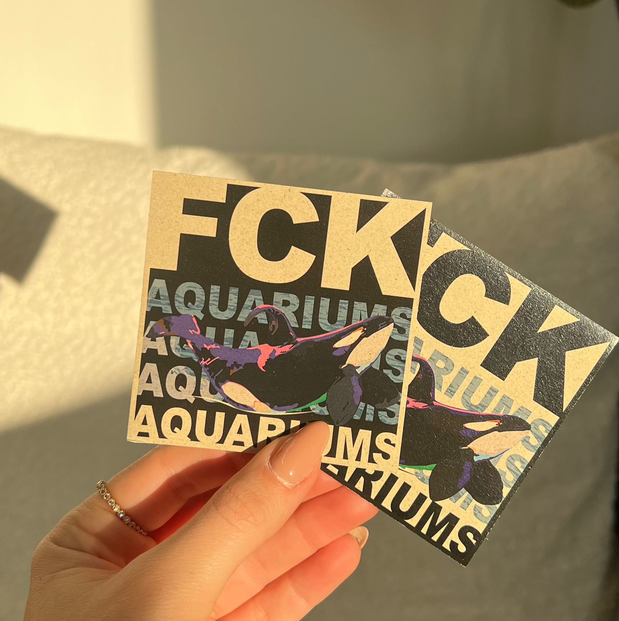 Sticker "FCK AQUARIUMs" Orca