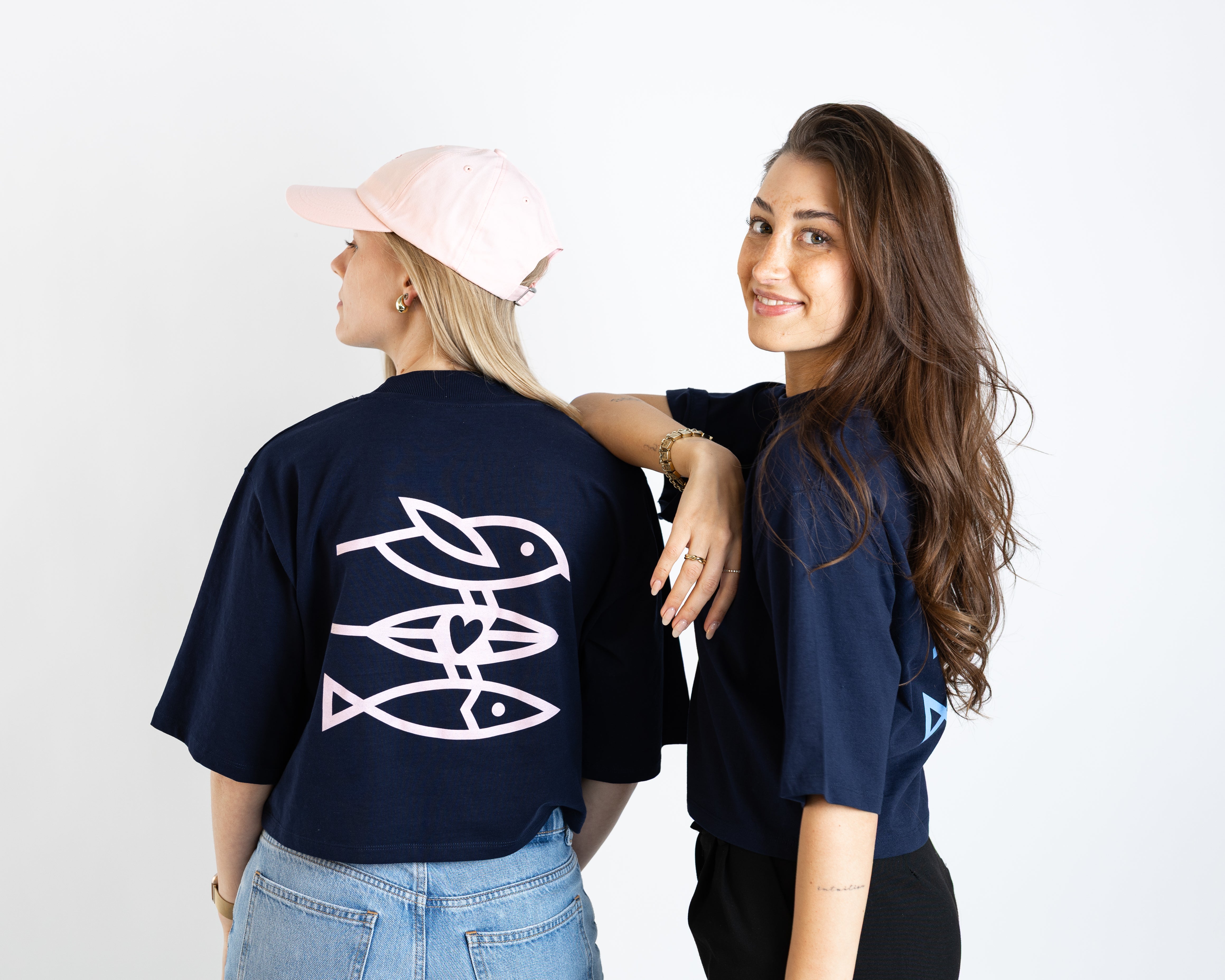 T-Shirt Women "Seid lieb zueinander 2.0" navy