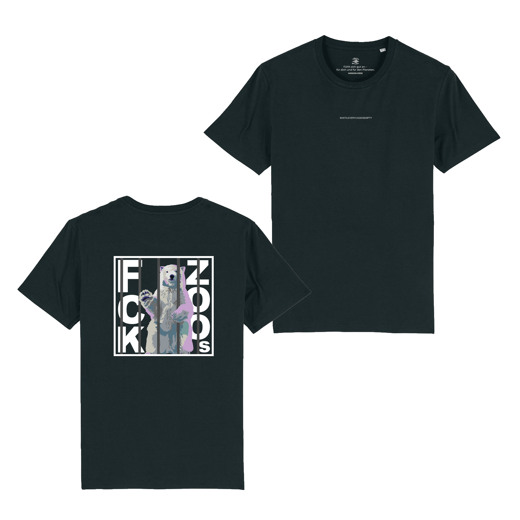 T-Shirt "FCK ZOOs" Eisbär