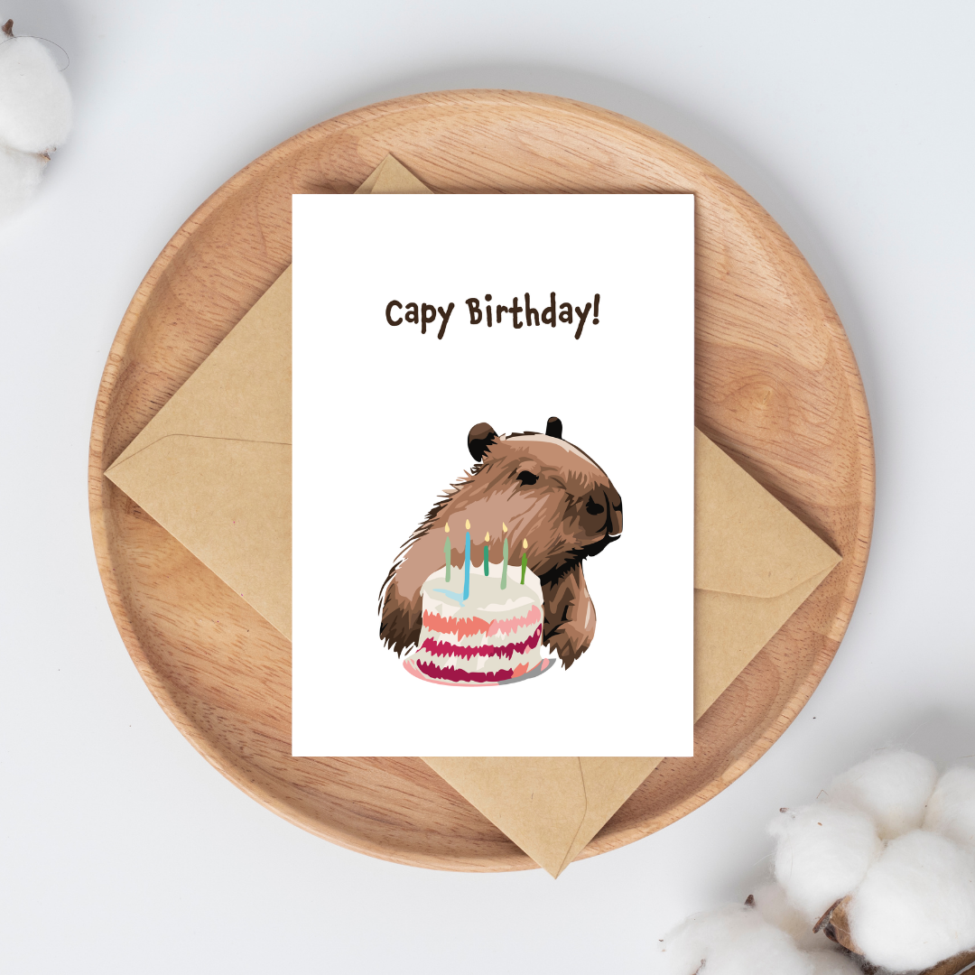 Geburtstagskarte "Capy"
