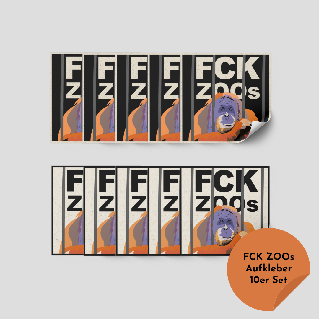 Sticker "FCK ZOOs" Orang-Utan