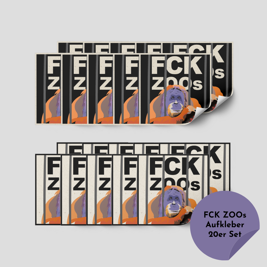 Sticker "FCK ZOOs" Orang-Utan