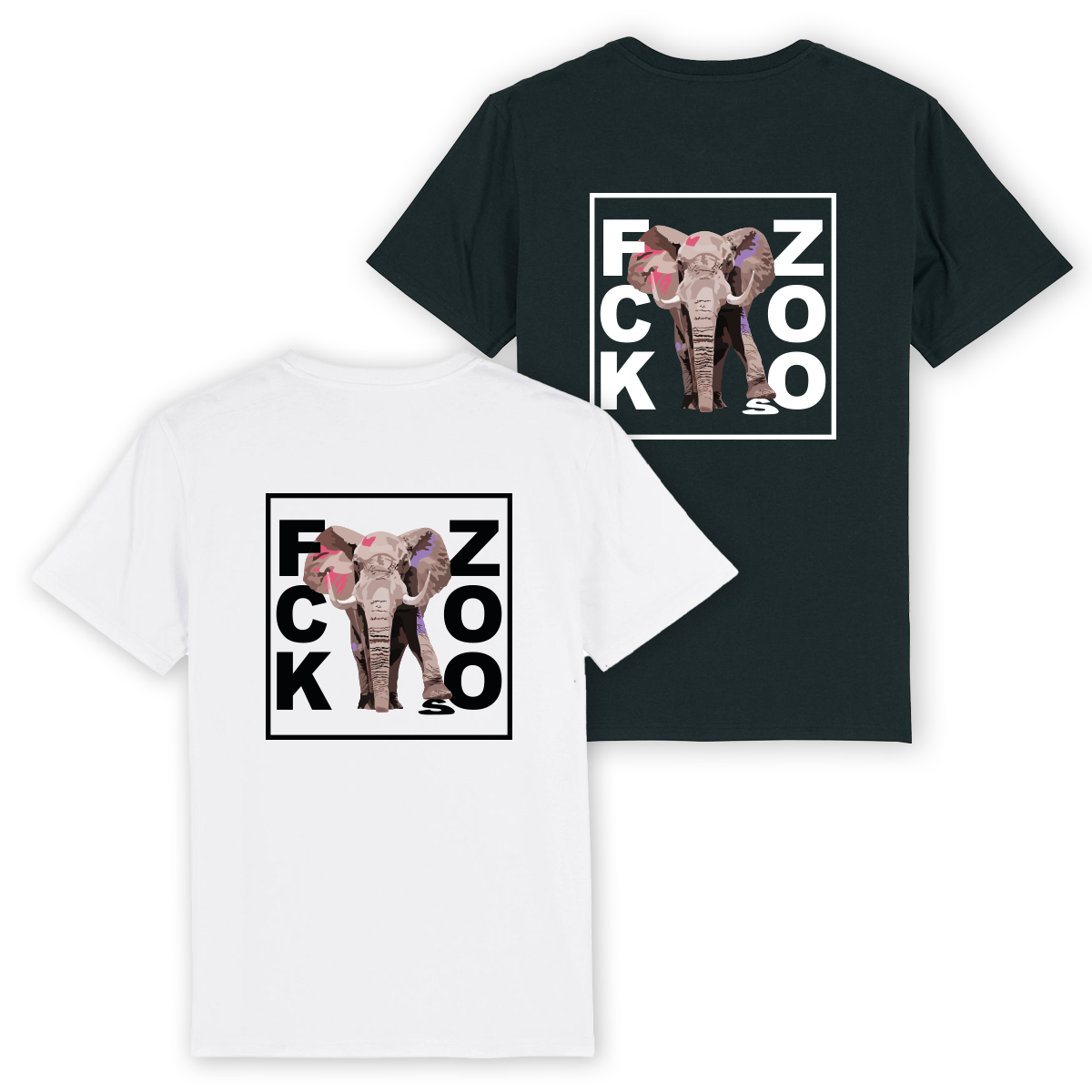 T-Shirt "FCK ZOOs" Elefant