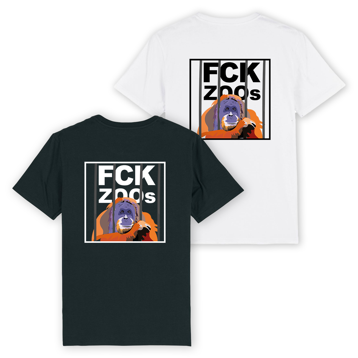 T-Shirt "FCK ZOOs" Orang-Utan