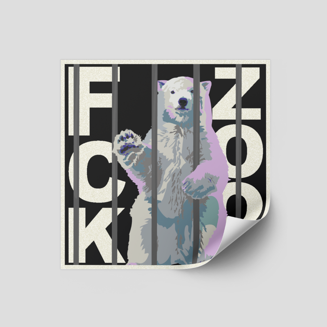 Sticker "FCK ZOOs" Eisbär