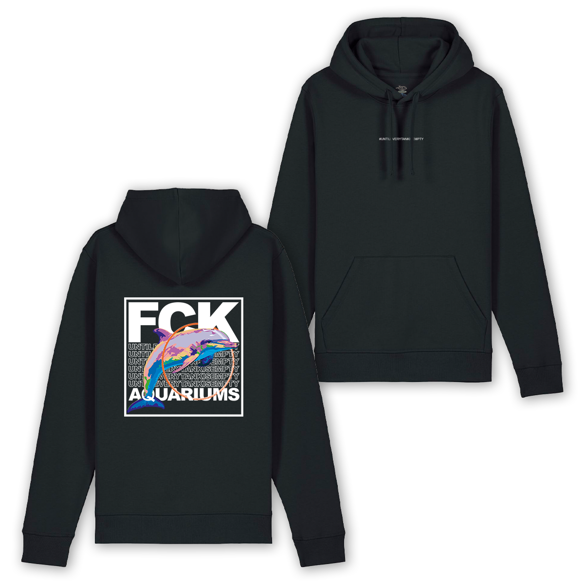 Hoodie "FCK AQUARIUMs" Delphin