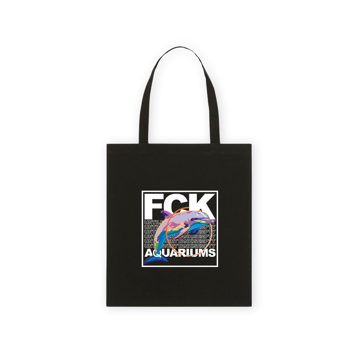 Bio-Baumwolltasche "FCK AQUARIUMs" Delphin