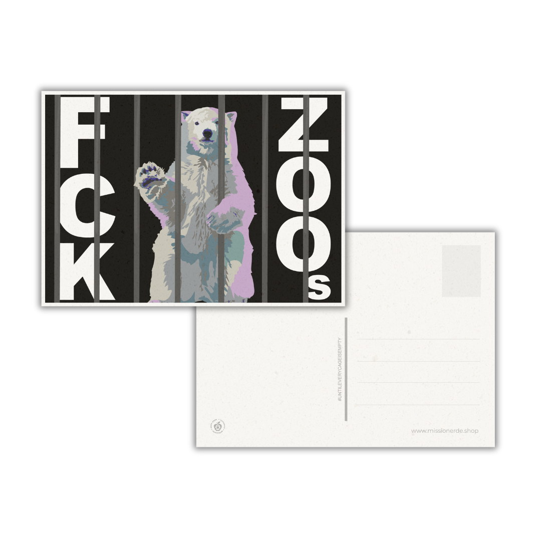 Postkarte "FCK ZOOs" Eisbär