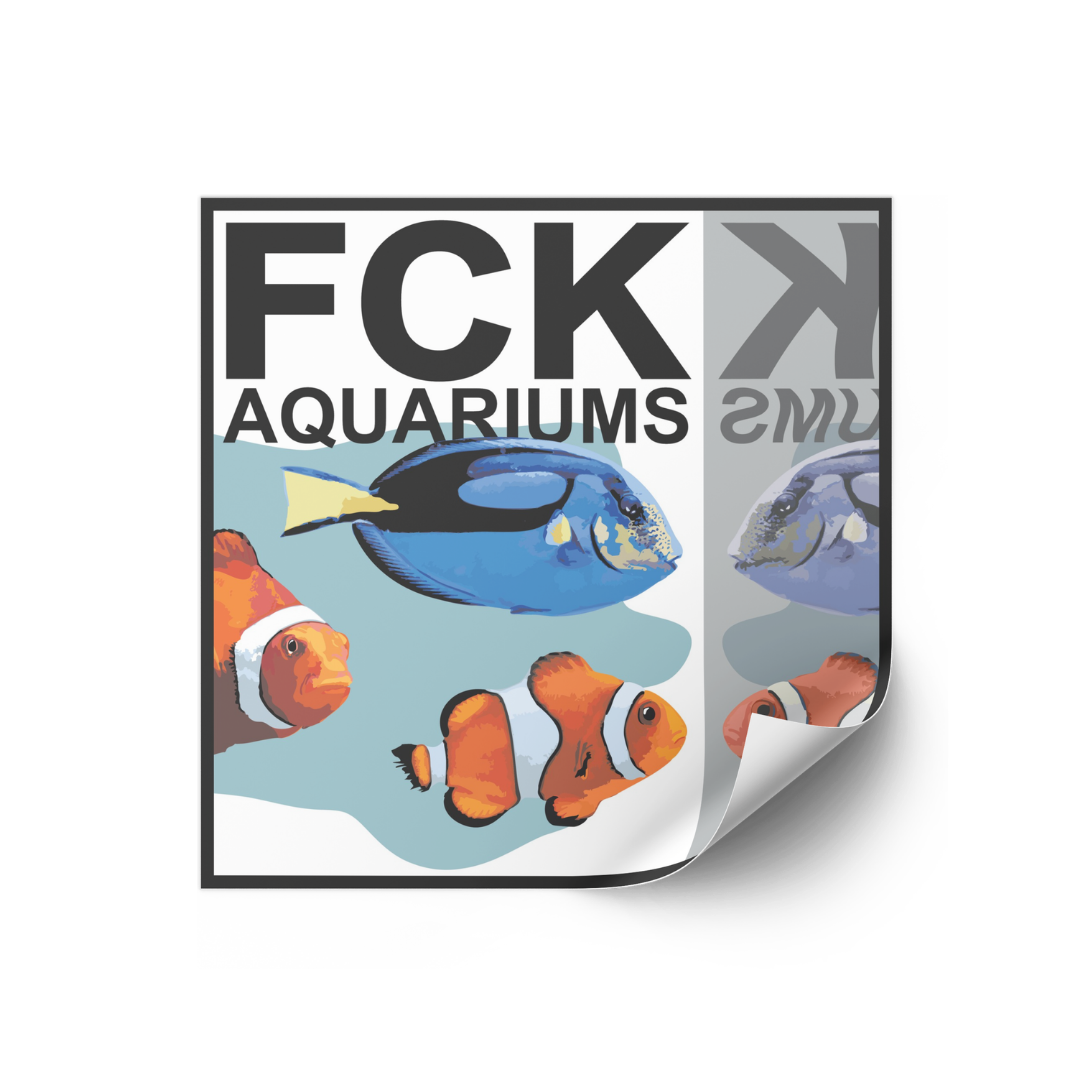 Autoaufkleber "FCK AQUARIUMs" Nemo white