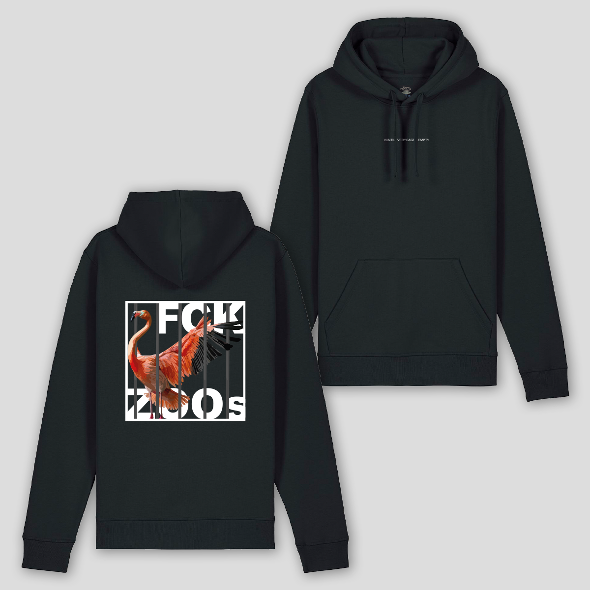 Hoodie "FCK ZOOs" Flamingo