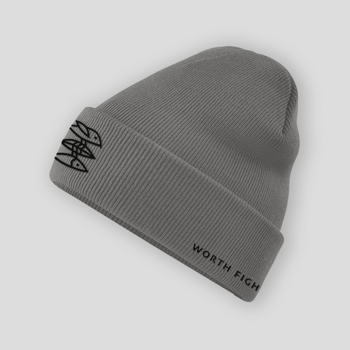 Beanie "Worth fighting for" Grey