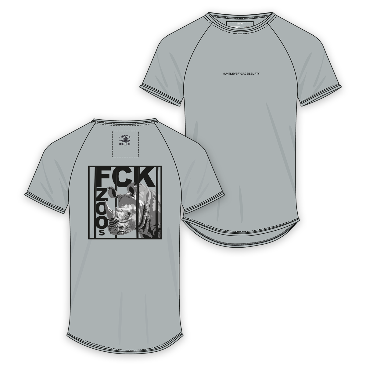 T-Shirt Men "FCK ZOOs" b/w Limited Edition