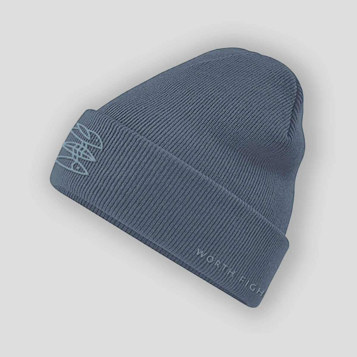 Beanie "Worth fighting for" Ocean Blue