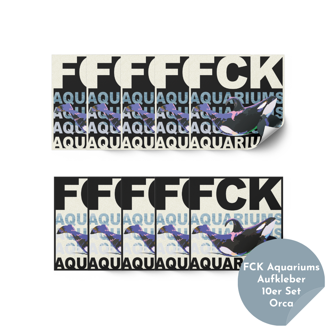 Sticker "FCK AQUARIUMs" Orca