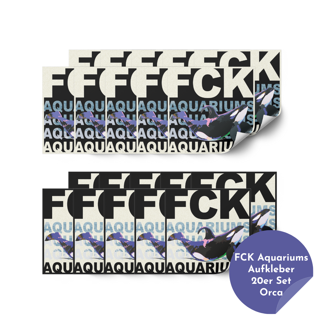 Sticker "FCK AQUARIUMs" Orca