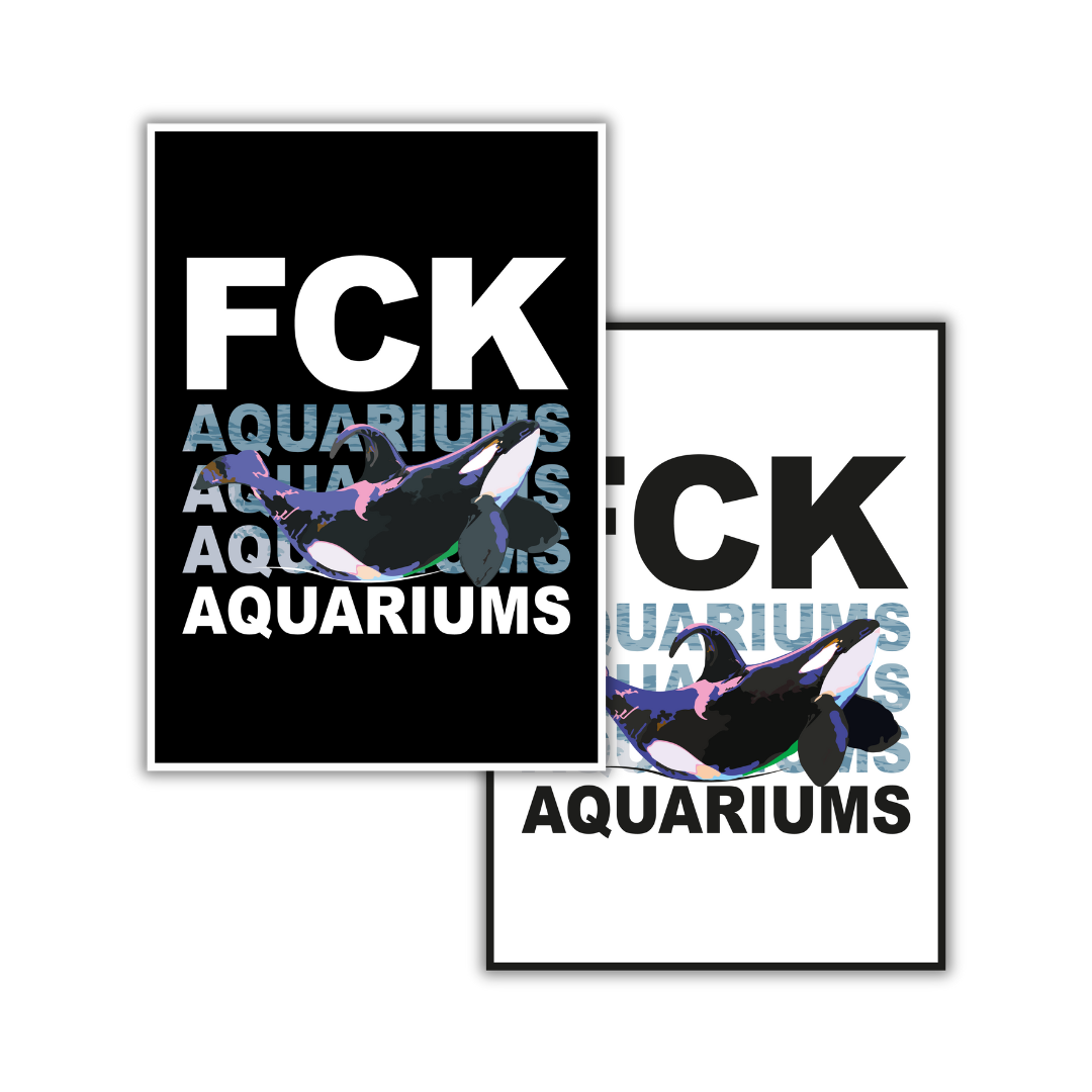 Postkarte "FCK AQUARIUMs" Orca