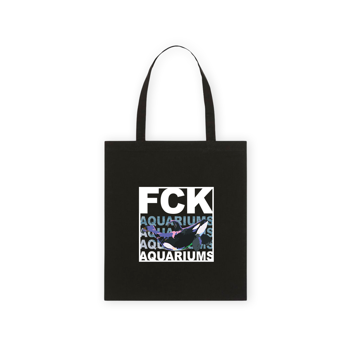 Bio-Baumwolltasche "FCK AQUARIUMs" Orca