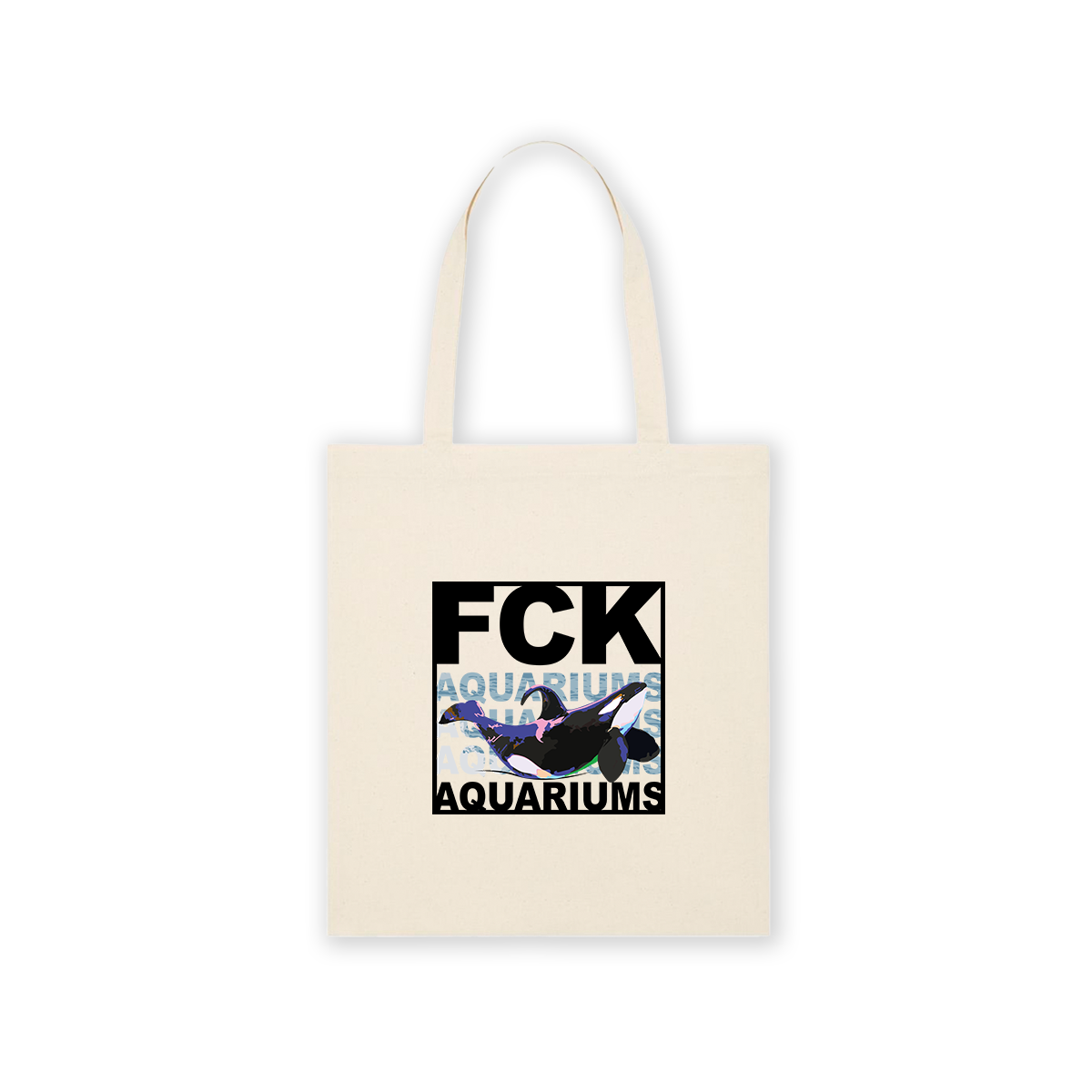 Bio-Baumwolltasche "FCK AQUARIUMs" Orca