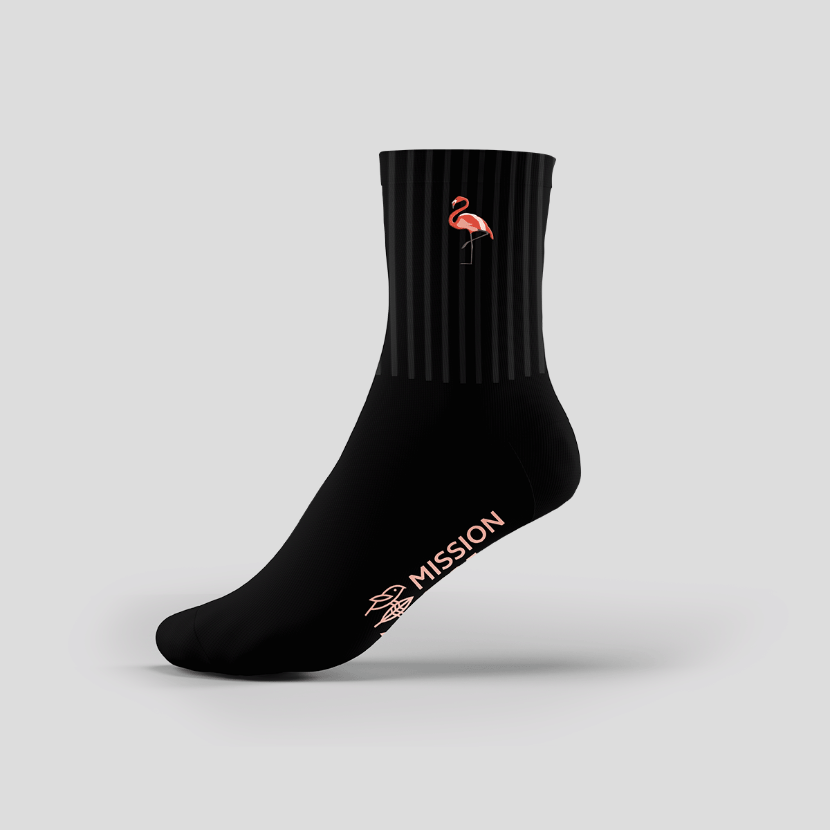 Sportsocke "Flamingo" schwarz