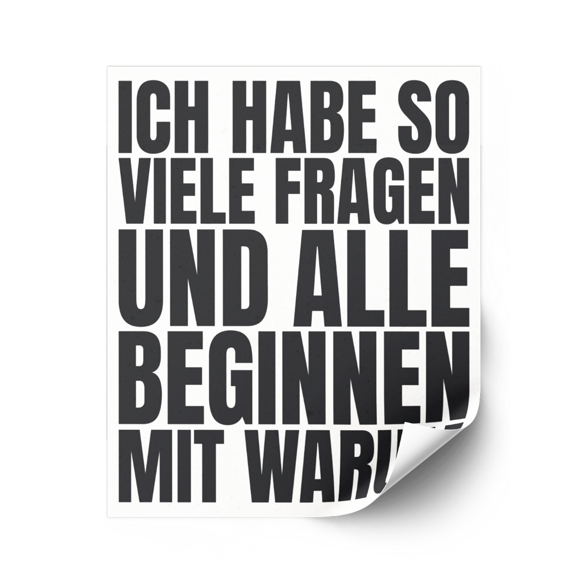Autoaufkleber "Warum"