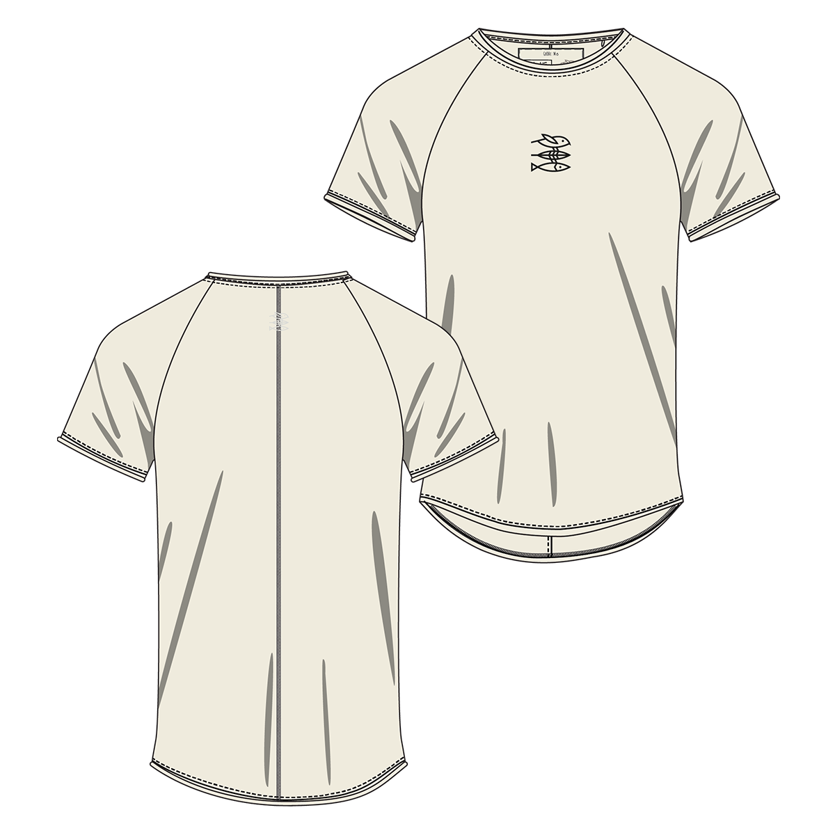 Mission Erde Men Shirt roundneck undyed