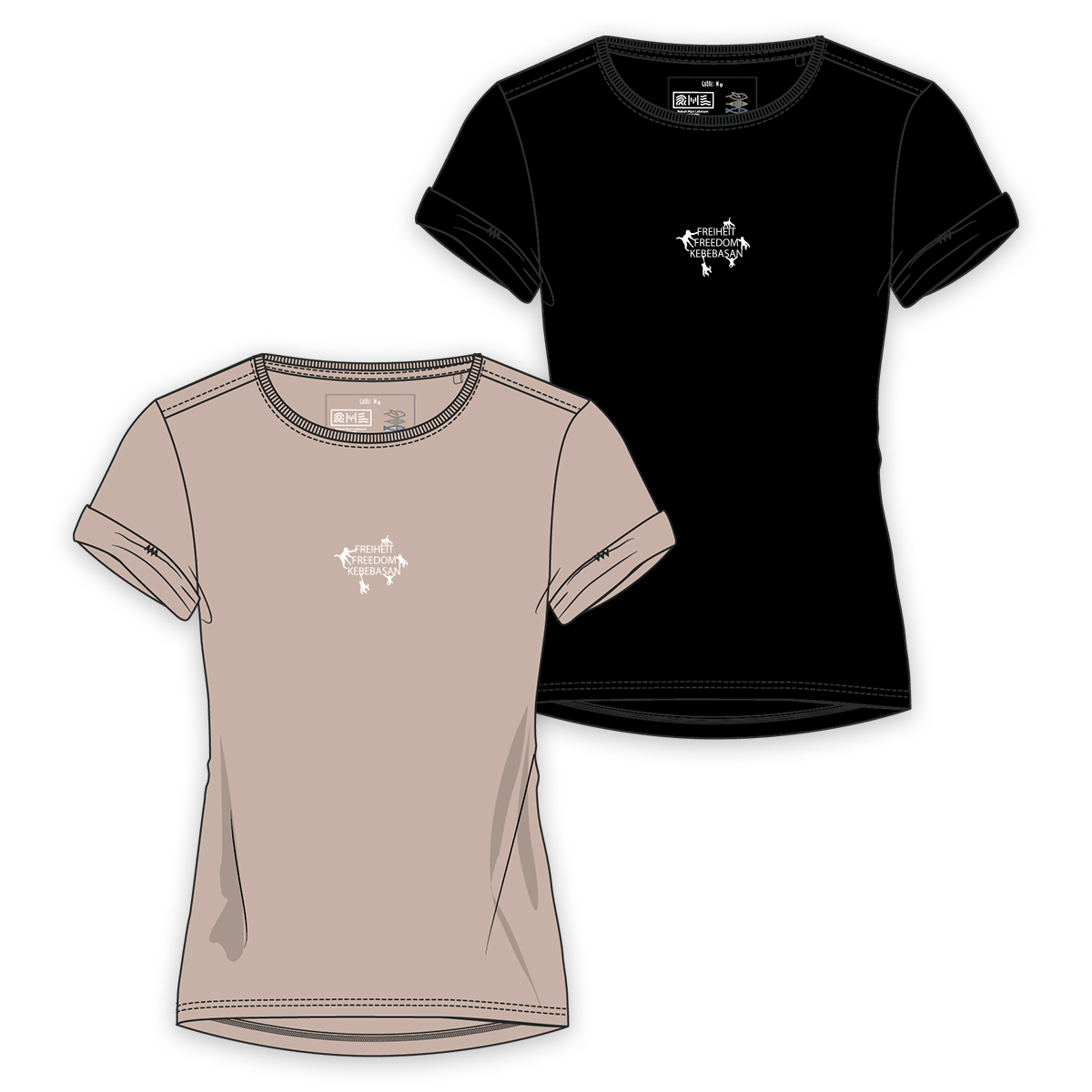T-Shirt Women "Freiheit | Freedom | Kebebasan"