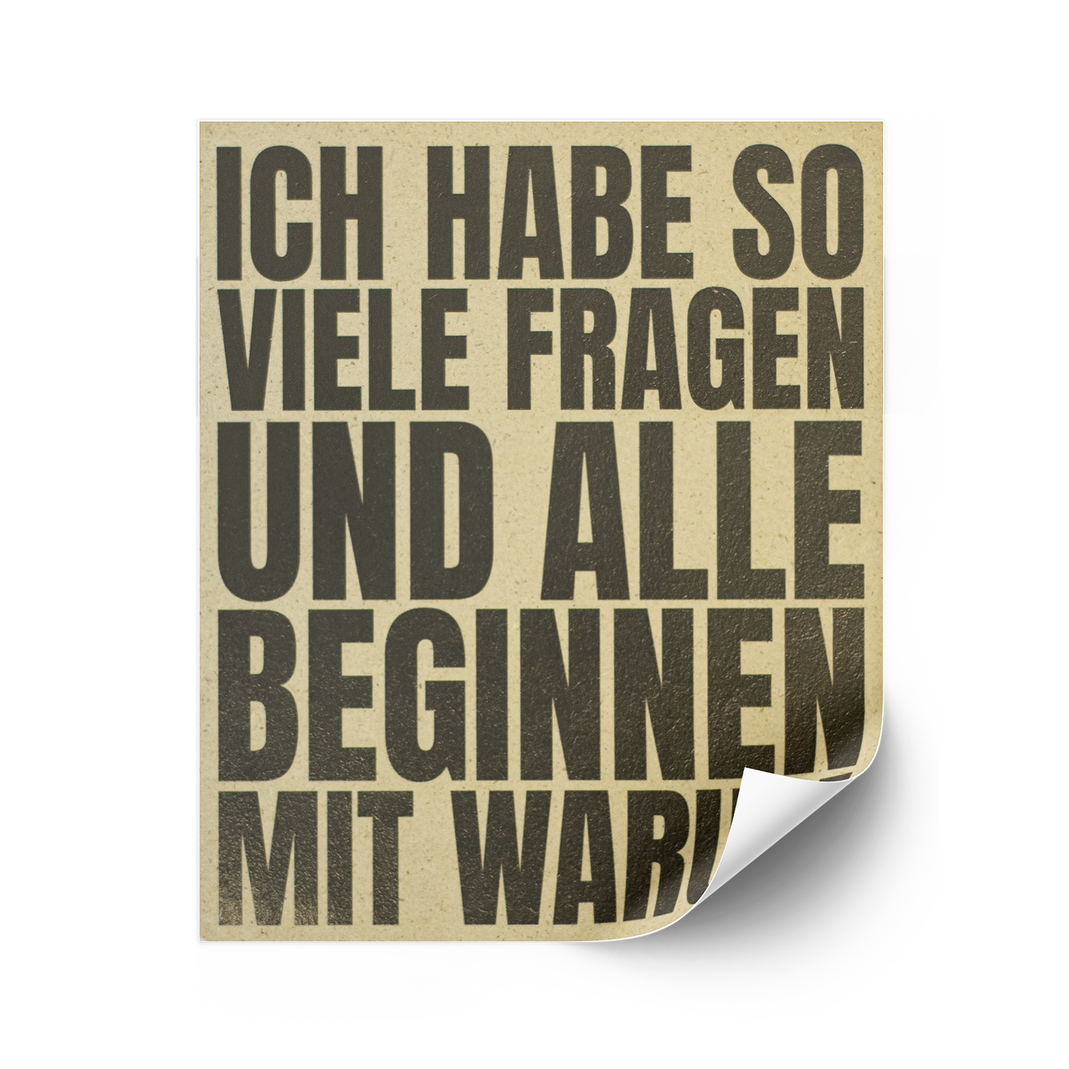 Sticker "Warum?"