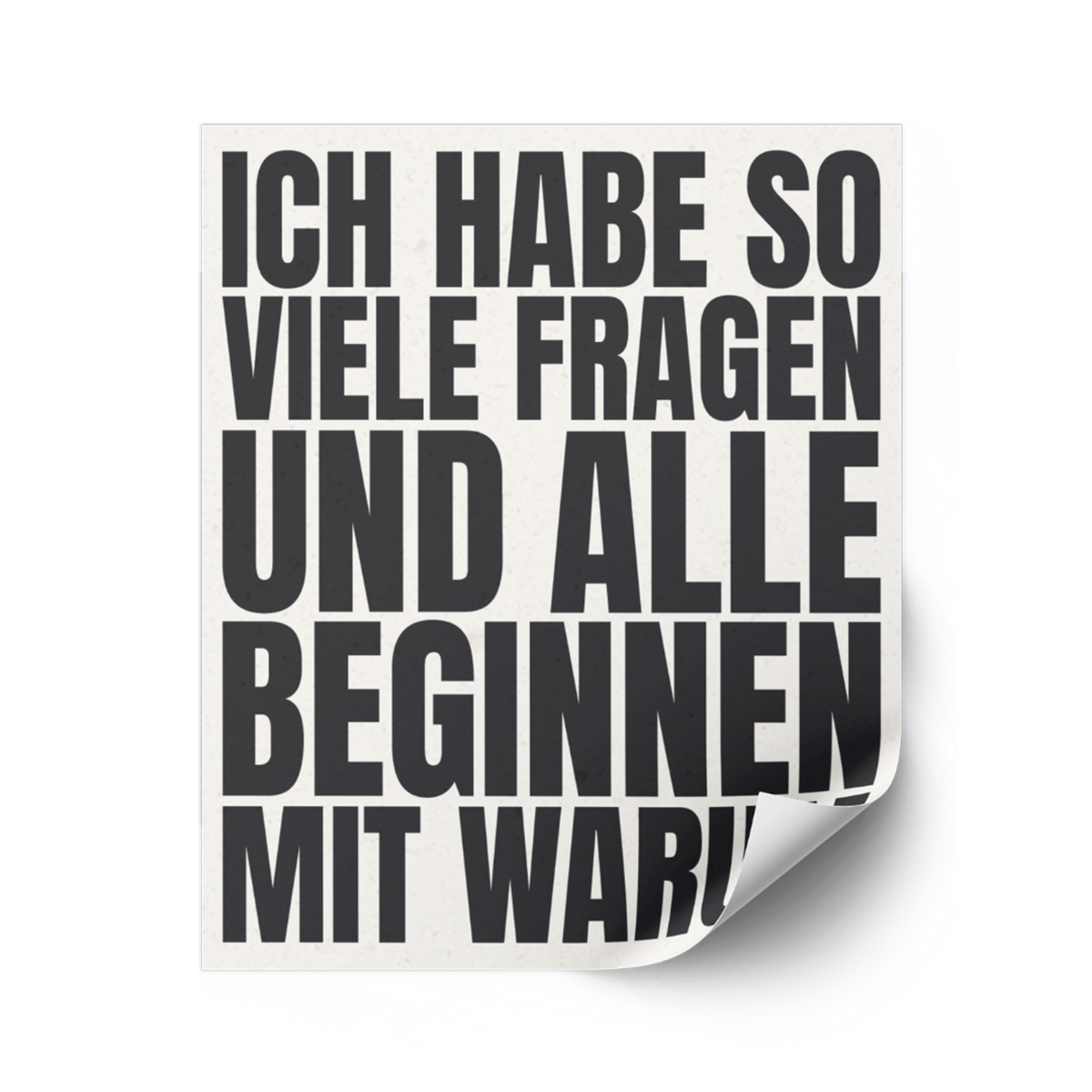 Sticker "Warum?"